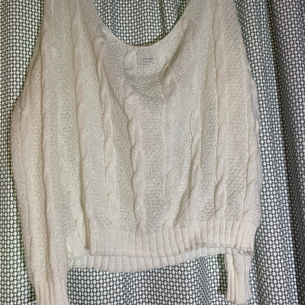 off the shoulder knit sweater